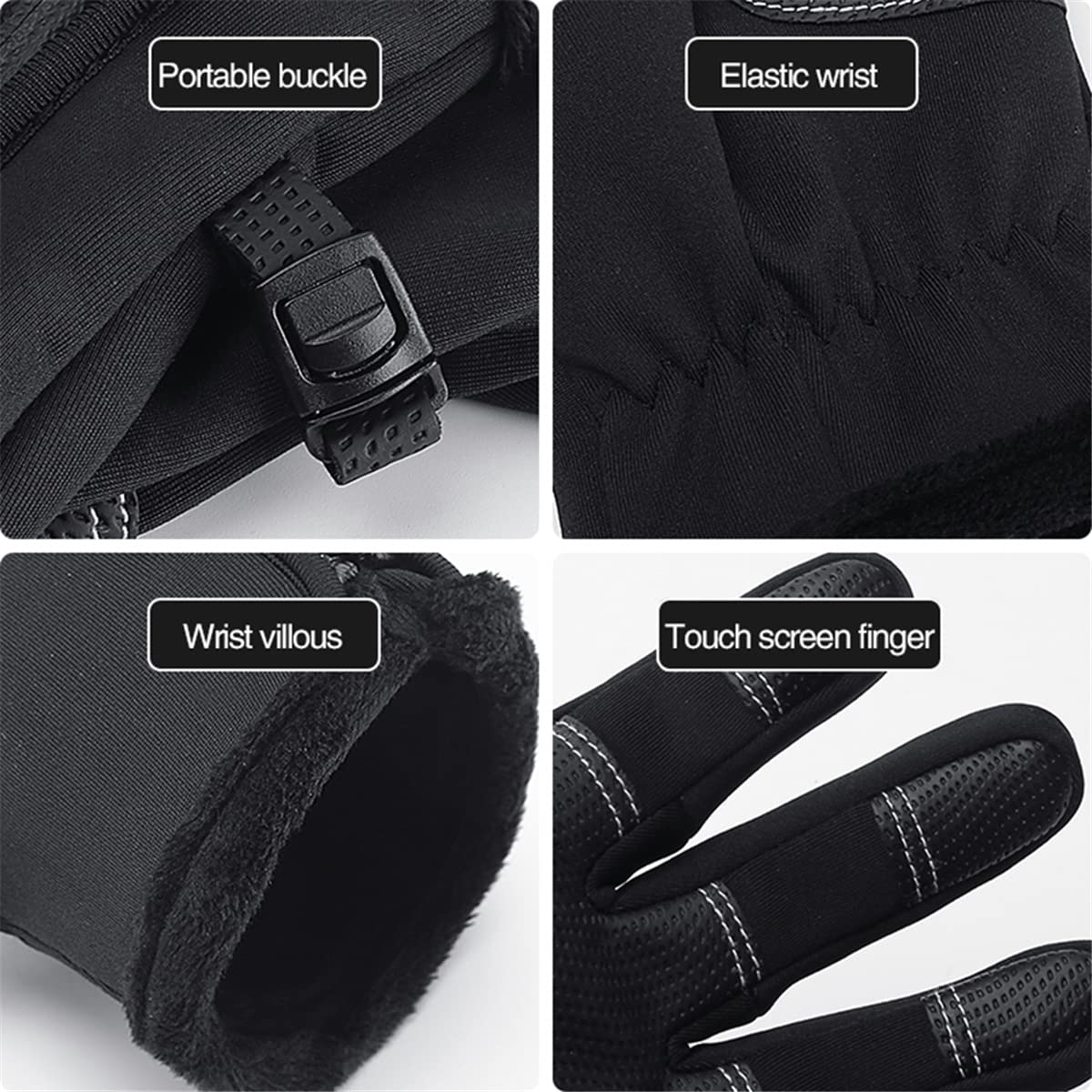 Handschuh, Handschuhe, Thermohandschuhe, Winterhandschuhe for Herren und Damen, Touchscreen-Handschuhe, warme Handschuhe for kaltes Wetter for Radfahren, Fahren, Laufen, Camping, Wandern