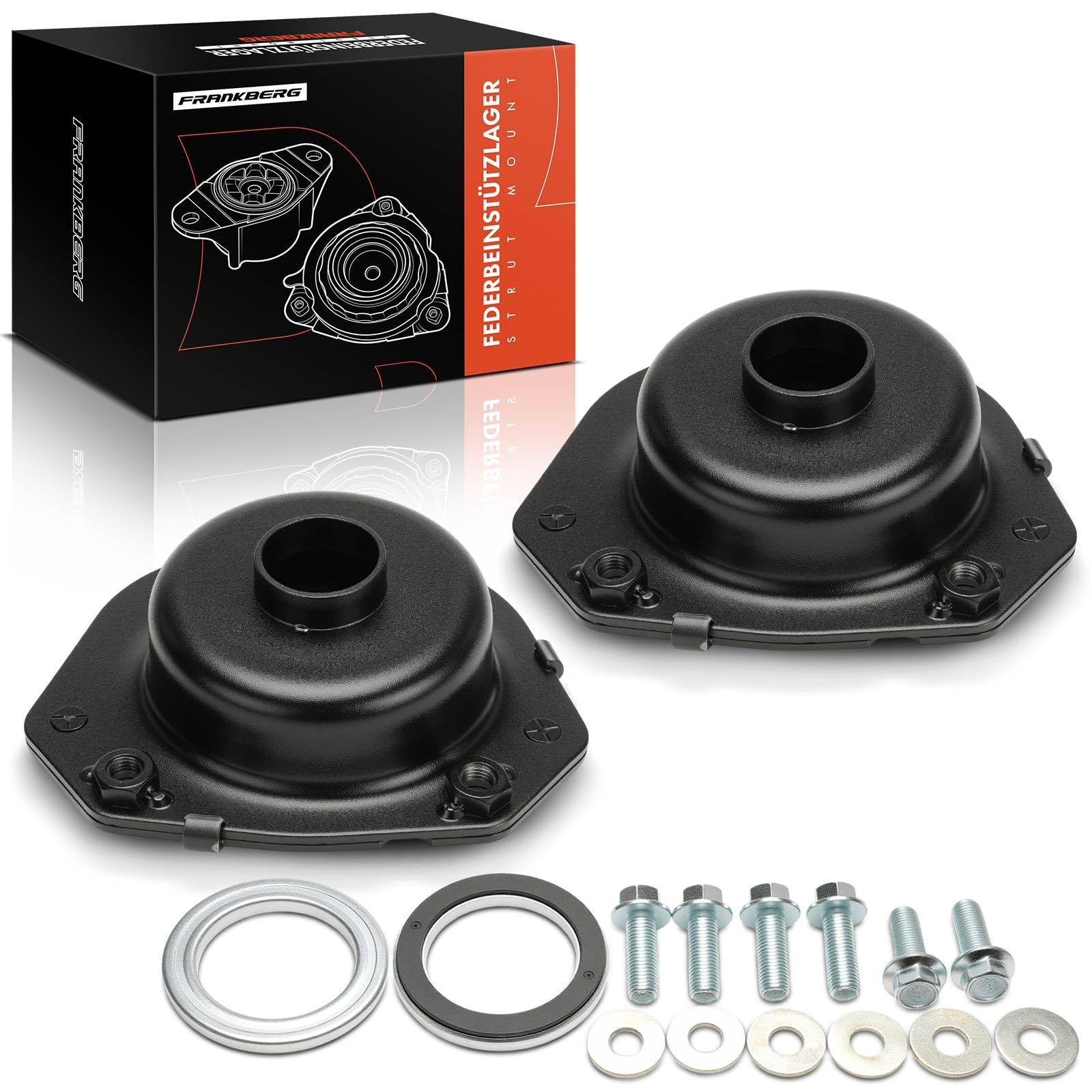 Frankberg 2 roulements de fixation d'amortisseur avant 1307241080 | Compatible avec: Boxer Bus 230P, Ducato plateau/châssis 230, Bus Ducato 230, Boxer Box 230L, Ducato Van 230, Jumper Bus 230P