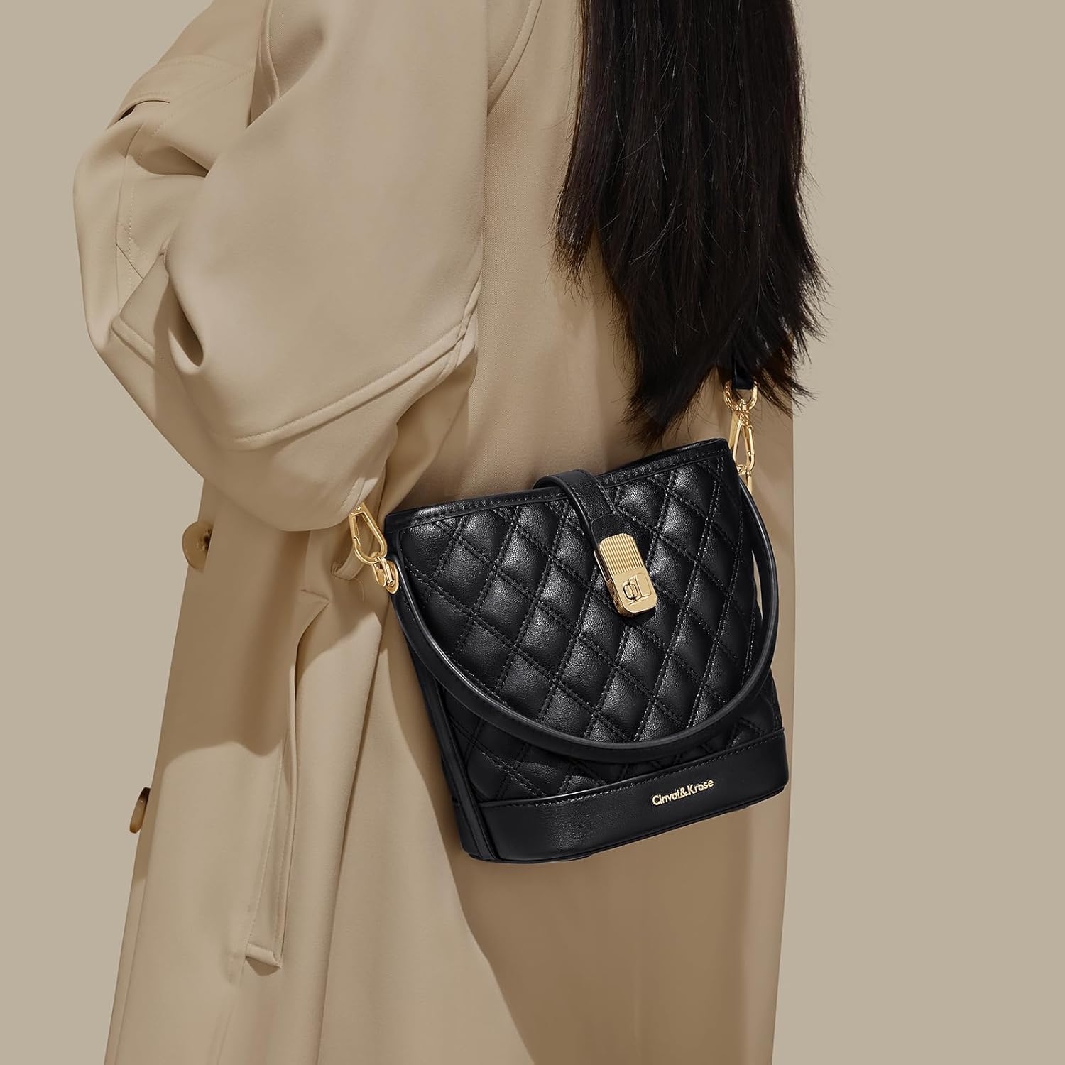 Bucket Bag for Women Small Crossbody Bags Leather Shoulder Purses Designer Ladies Handbags - Image 2