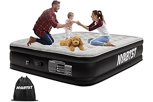 Queen air mattress with built-in pump