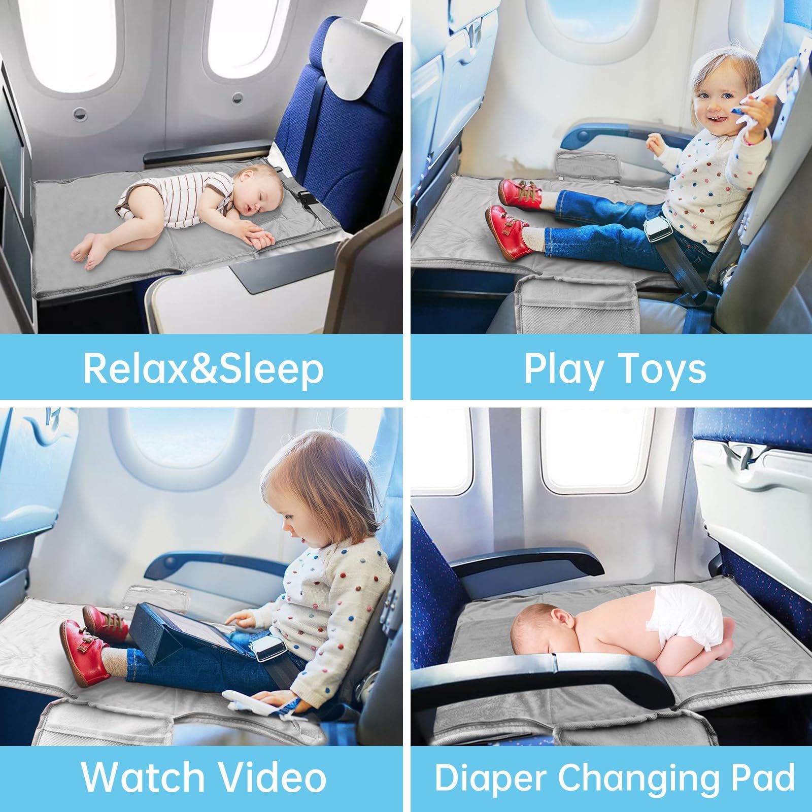 Zyphoria Toddler Airplane Travel Bed - Image 4