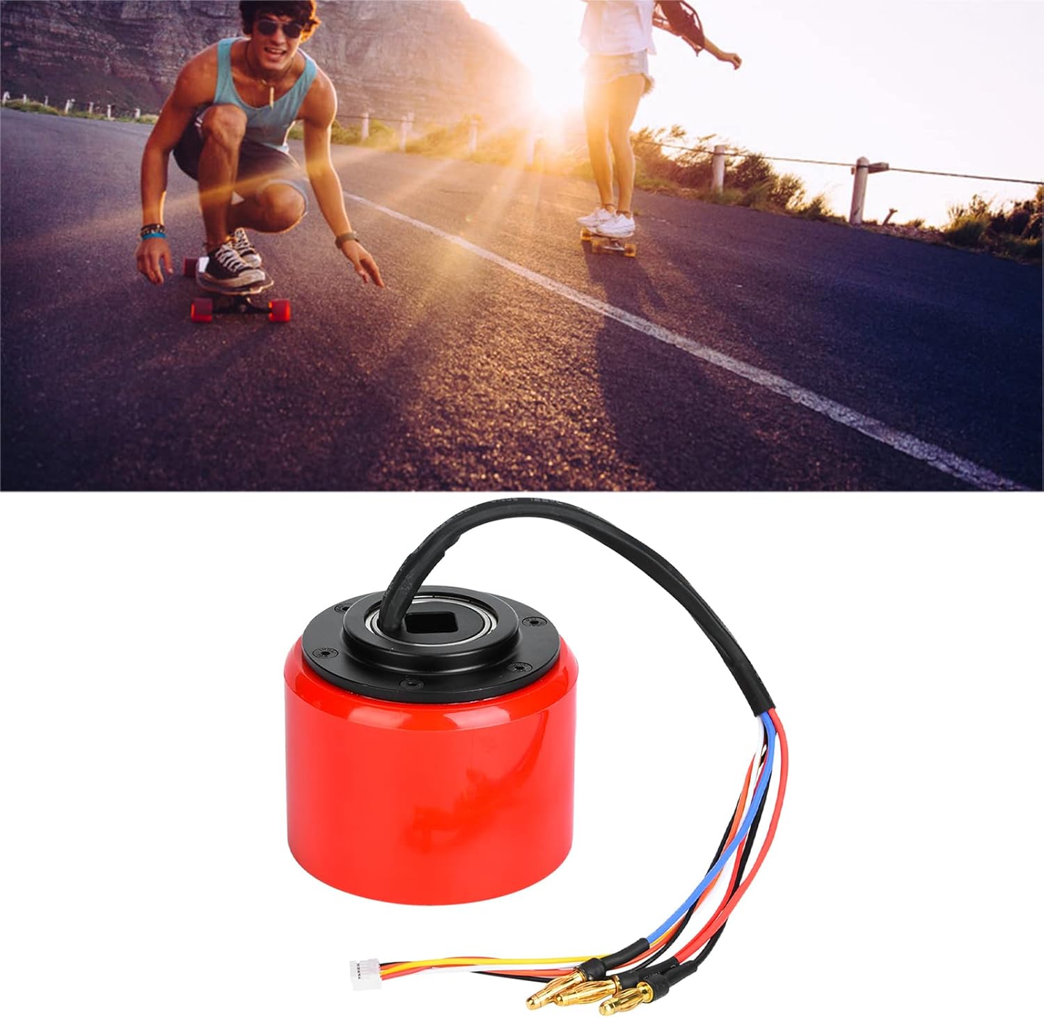 Electric Skateboards Brushless Motor,70mm 150W Hub Motor Wheel for Longboard Mini Scooter DIY 24V/36V PU Stainless Steel Waterproof with Hall Sensor