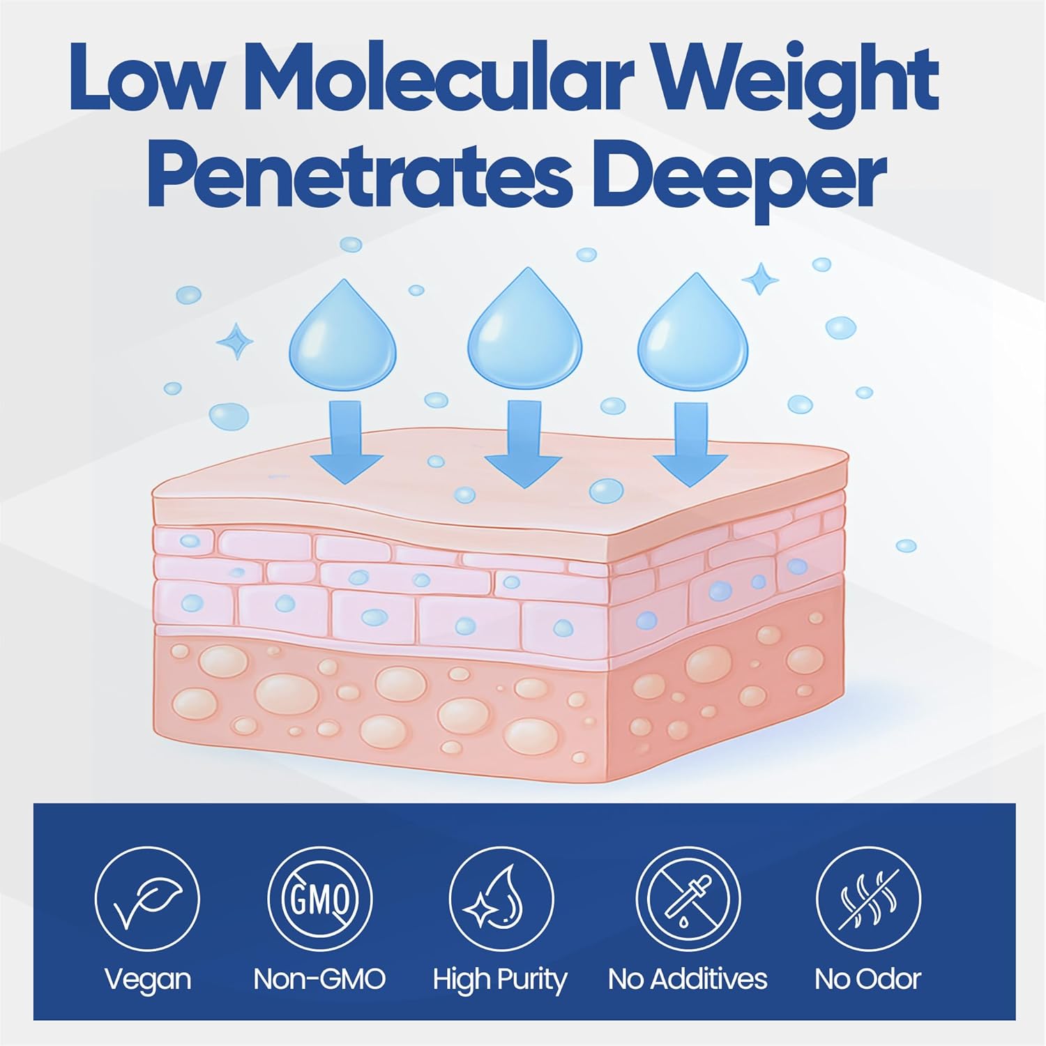 Pure Hyaluronic Acid Powder for Skin & Face - Cosmetic Grade, Low Molecular Weight, DIY Serums for Deep Penetration and Organic Skin & Body Hydration, Acido Hialuronico en Polvo, Includes Scoop (50g) - Image 4