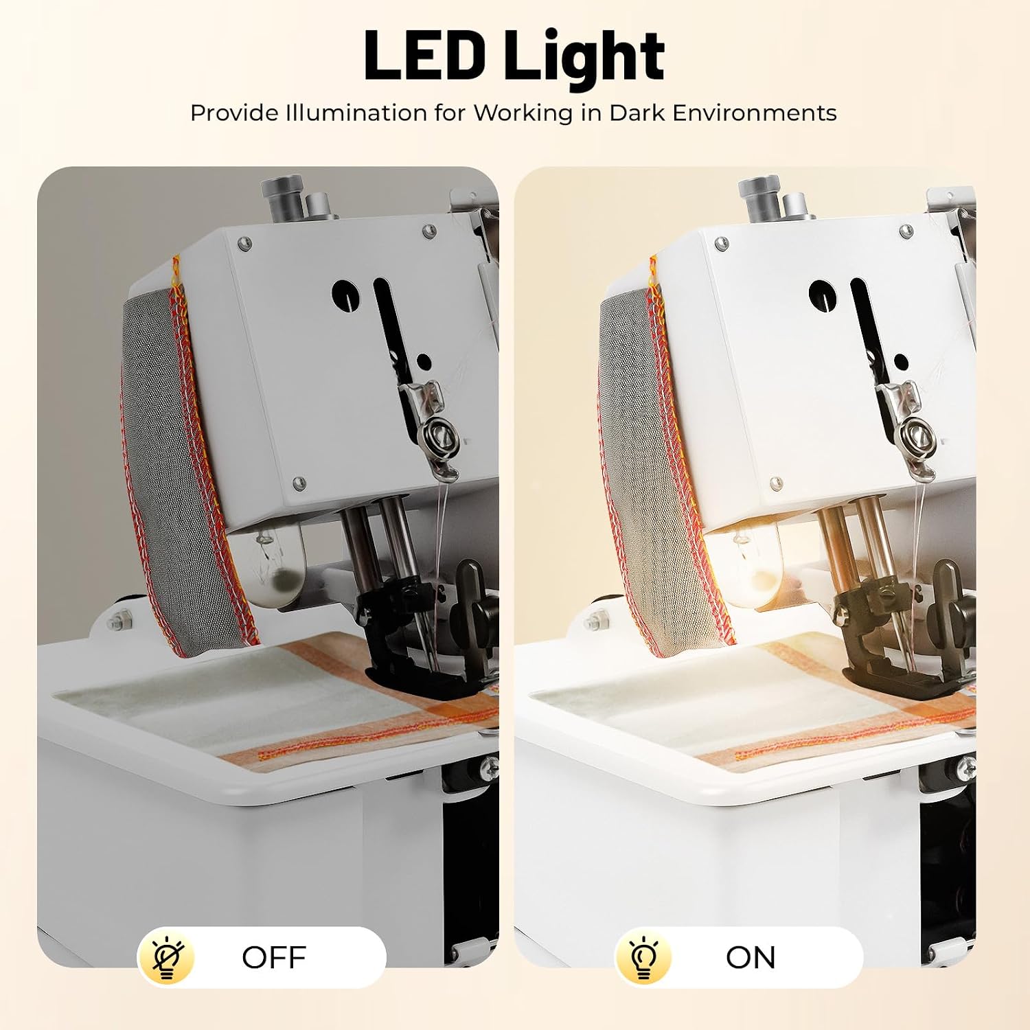 Overlock Machine & Metal Frame Serger, Professional 4 Thread Serger Overlock Machine, Four-thread Adjustable Overlocking Electric Sewing Machines for Sewing & Overlocking