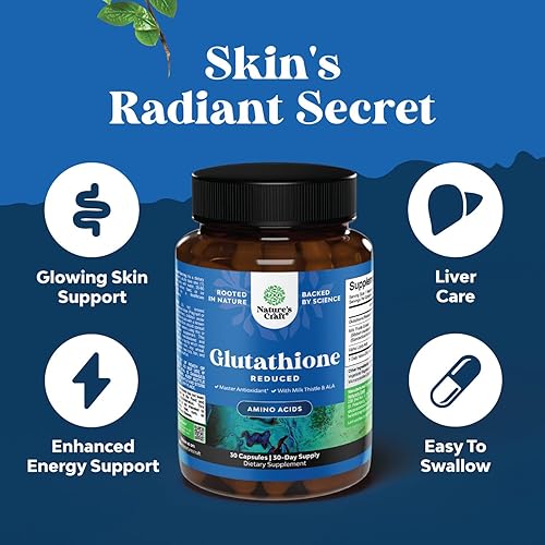 Miniatura 4 de Suplemento de glutatión puro con ácido glutámico píldoras de glutatión L con extracto de cardo mariano de silimarina ALA y complejo de aminoácidos