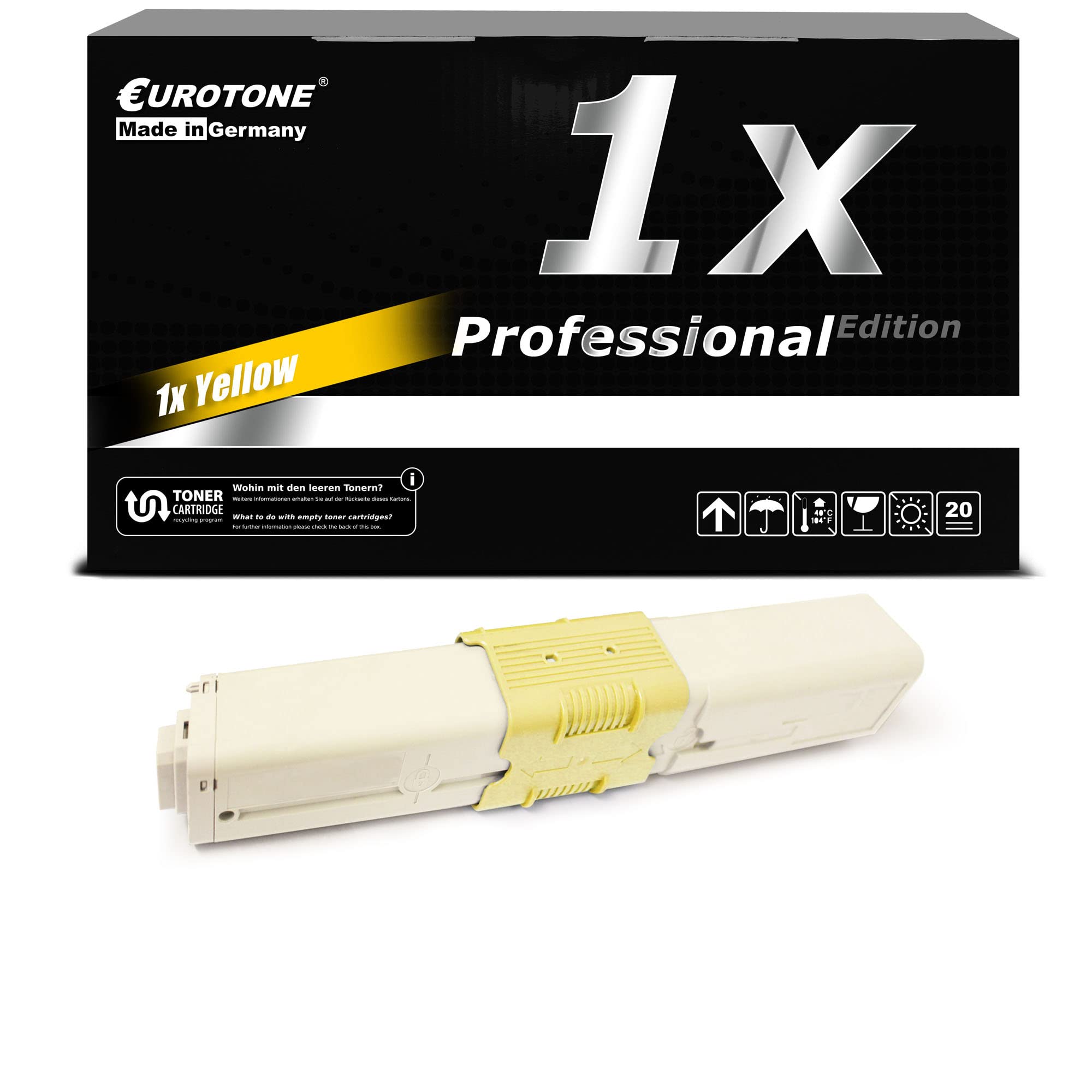 Toner Jaune Oki MC562DN compatible pour imprimante laser C511DN - 4