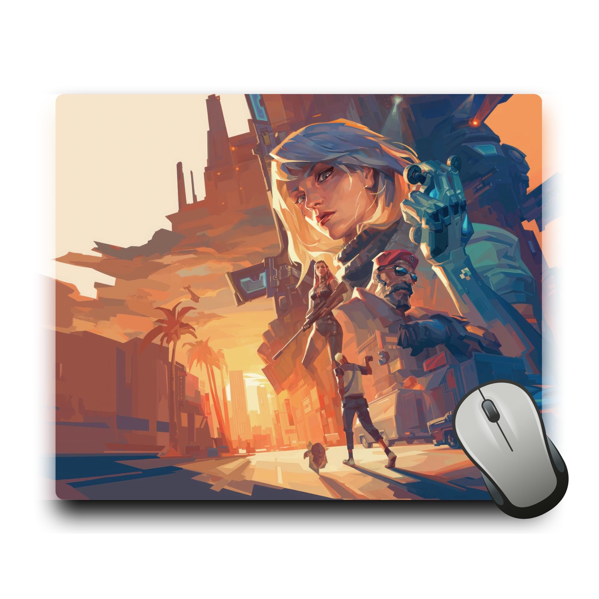 Valorant Mouse Pad With Rubber Base (9.5 x 7 Inches, 3mm) - Valorant Theme