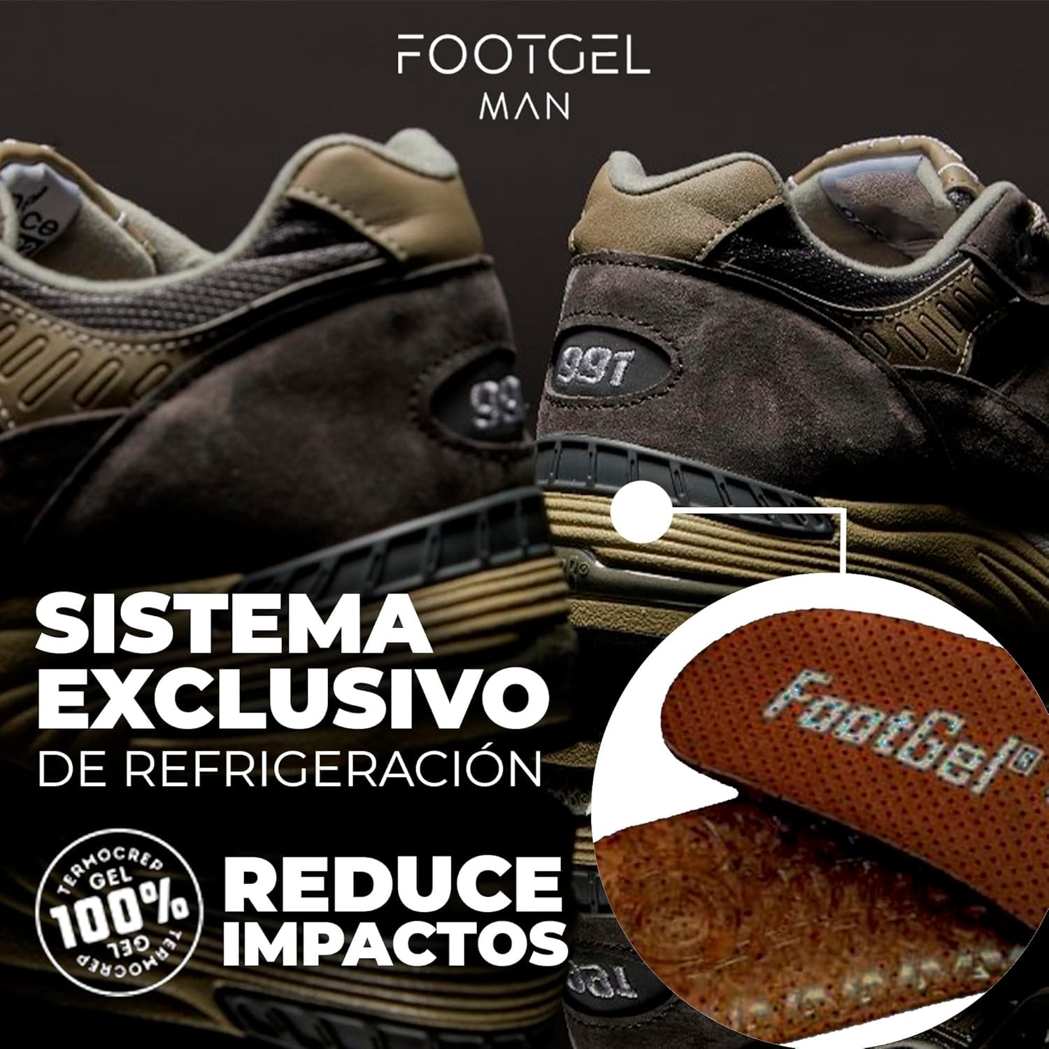 Semelles Chaussures Confort Travail - 2 Paires | Semelles Gel Homme Respirantes, Confortables | Préviennent les Blessures, Douleurs aux Pieds et Lombaires | Orange, Pointures 43 à 46