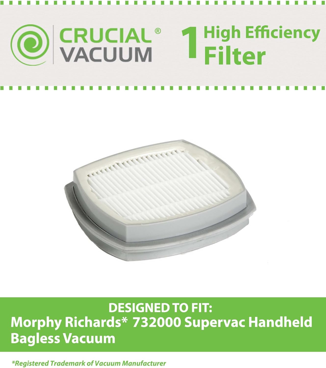 1 Morphy Richards HEPA Filter, Fits Morphy Richards 732000 Supervac