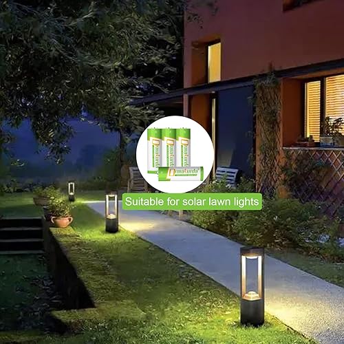 Miniatura 7 de 14430 Lifepo4 Batería solar, 14430 3.2 V baterías recargables para luces solares, cepillo de dientes, afeitadora, linterna, paquete de 4