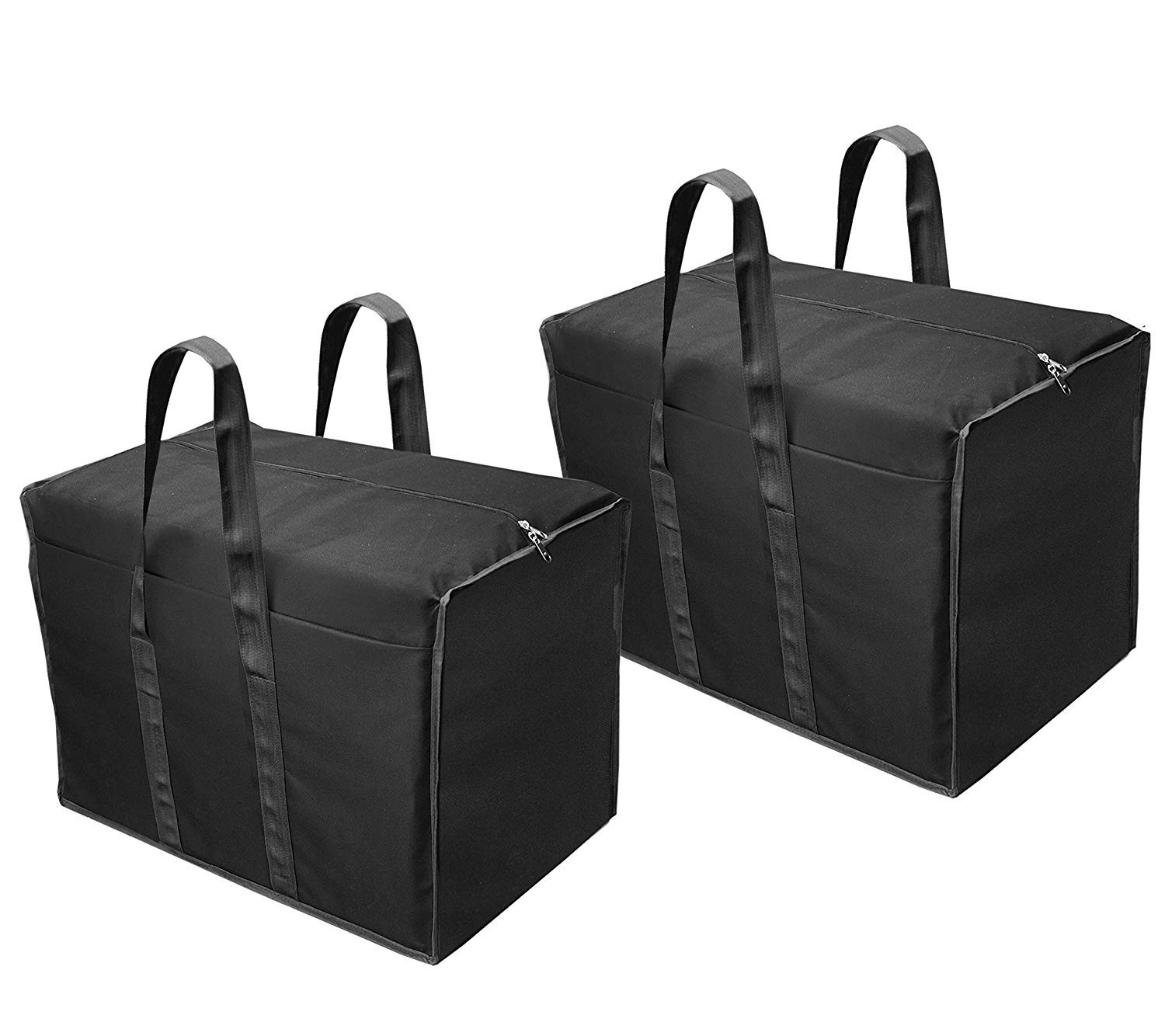 TULMAN 2 Pack Nylon Multipurpose Storage Organizer Bag for Clothes, Blankets, Toys, Documents Storage with Zipper Closure and Strong Handle - Black (57 x 36.8 x 40.5 CM) (B07WVXFT8Z) Amazon Price History, Amazon Price Tracker