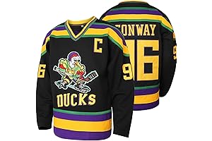 Charlie Conway #96 Mighty Ducks Movie Hockey Jersey – White/Green