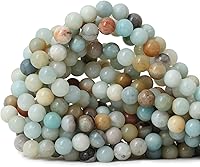 Vista 34 de 60 cuentas redondas sueltas de piedra dálmata natural de 0.236 pulgadas (0.236 in) para hacer joyas, hallazgos de bricolaje, 1 hebra de 15 pulgadas