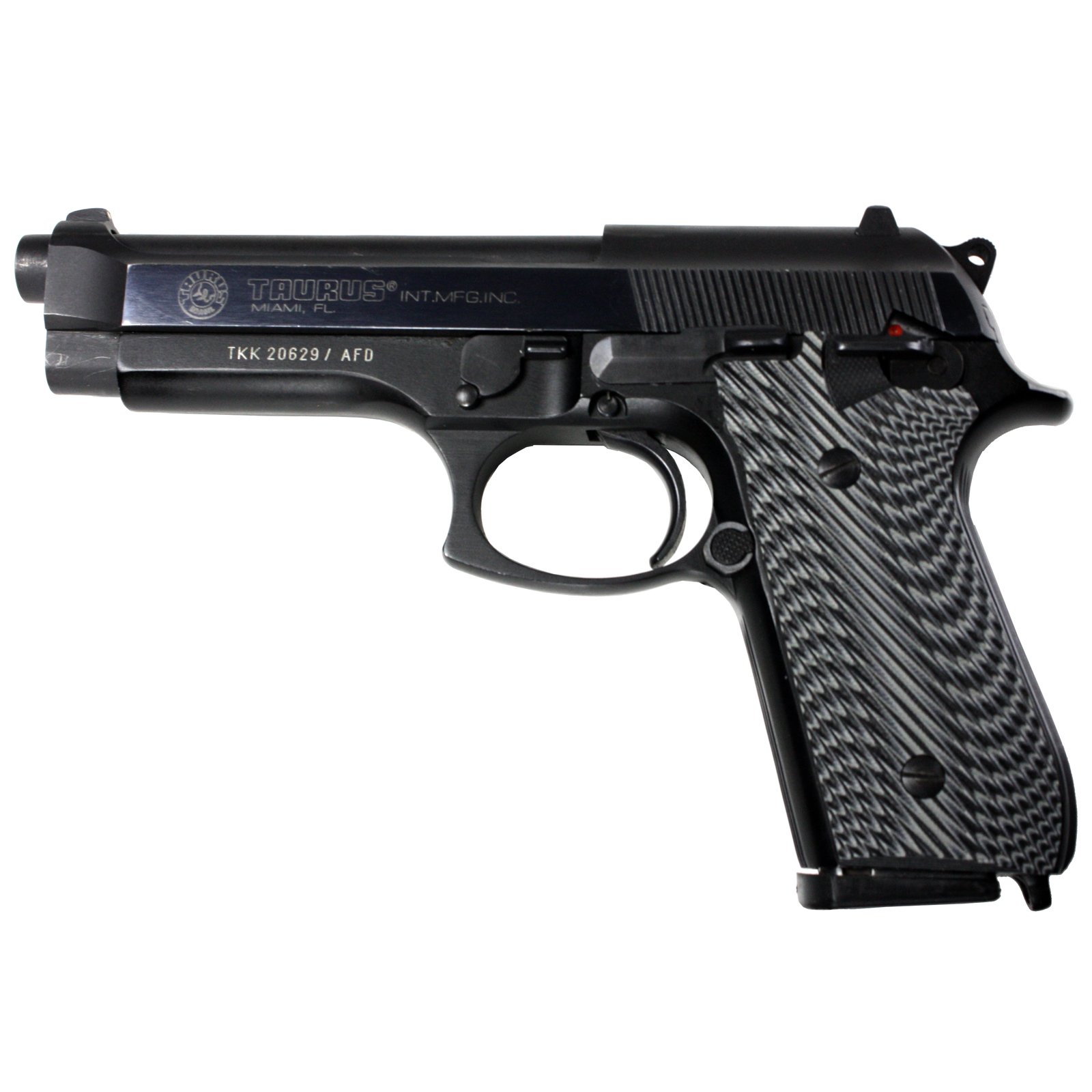 StonerCNC Cross Hatch G10 Grips Will Fit Taurus® PT92 PT 92 with Decocker (Grey Black)