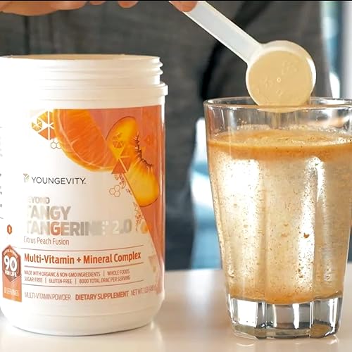 Miniatura 3 de Youngevity Beyond Tangy Tangerine 2.0 Citrus Peach Ultimate Complejo multivitamínico y mineral, hecho con alimentos naturales y integrales, 8,000