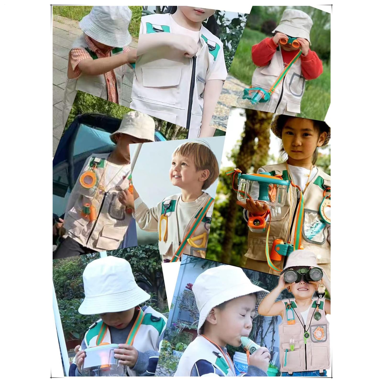 Gilet da pesca per bambini – Giacca senza maniche traspirante con tasche sicure per esplorazione all'aperto