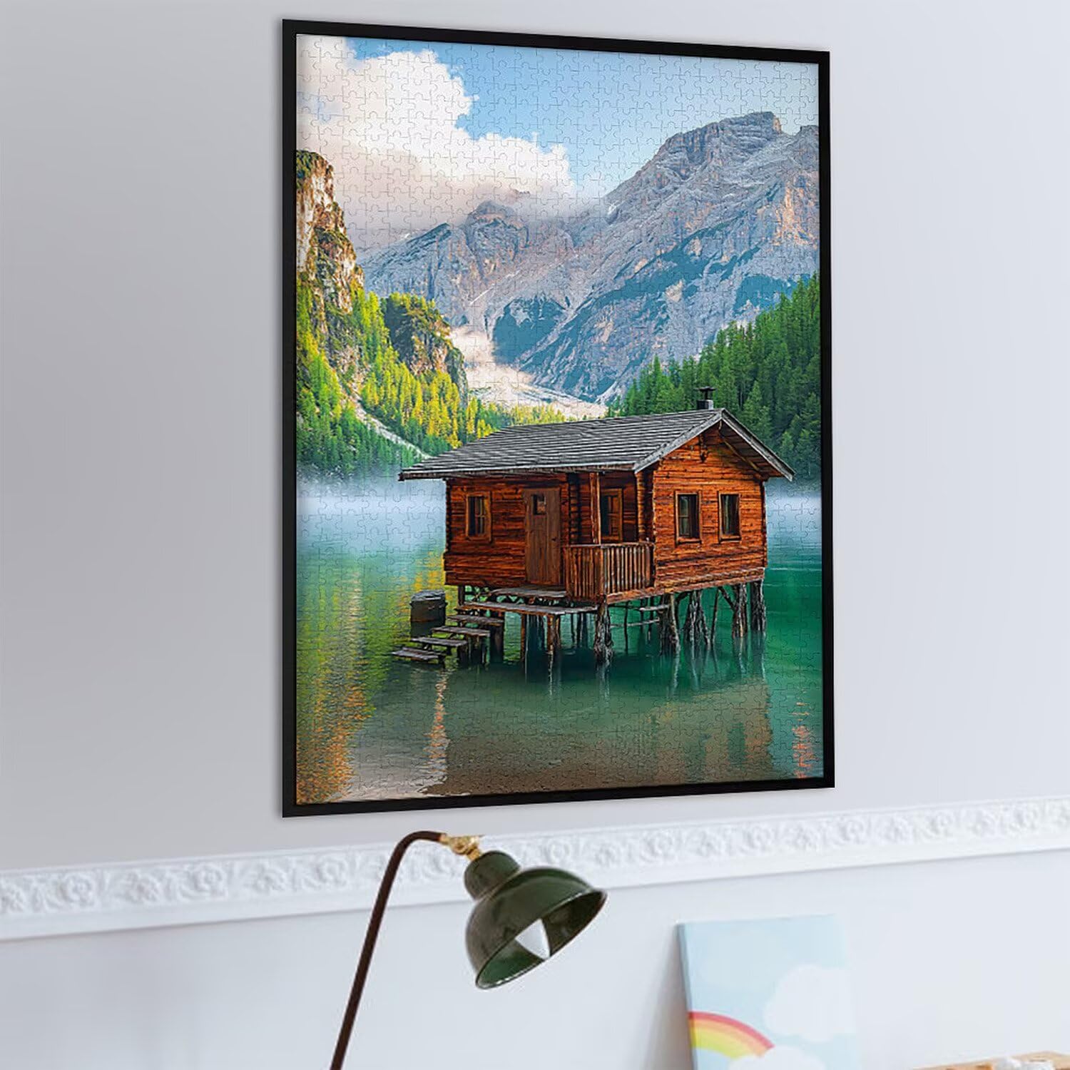 Puzzle dla dorosłych, 1000 elementów, malownicze jeziora, 1000 elementów, puzzle dla dorosłych, gra edukacyjna, 76 x 50 cm, odpowiednie do dekompresji i dekoracji ścian pokoju, prezenty j-208