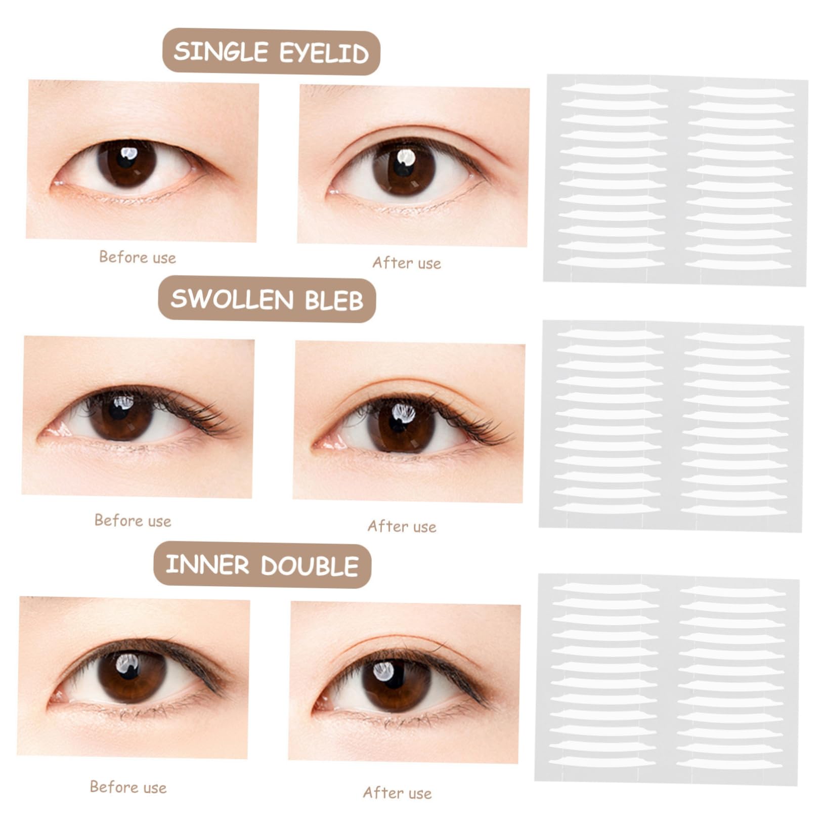 FOYTOKI 30 Sheets Invisible Eye Stickers Double Eyelid Tapes Thin Comfortable Instant Makeup