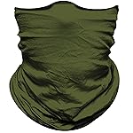Obacle Bandana Face Mask for Sun Dust Wind Protection Seamless Face Mask Bandana for Men Women Thin Neck Gaiter for Motorcycle Fishing Hunting Outdoor Sport (Dark Green)