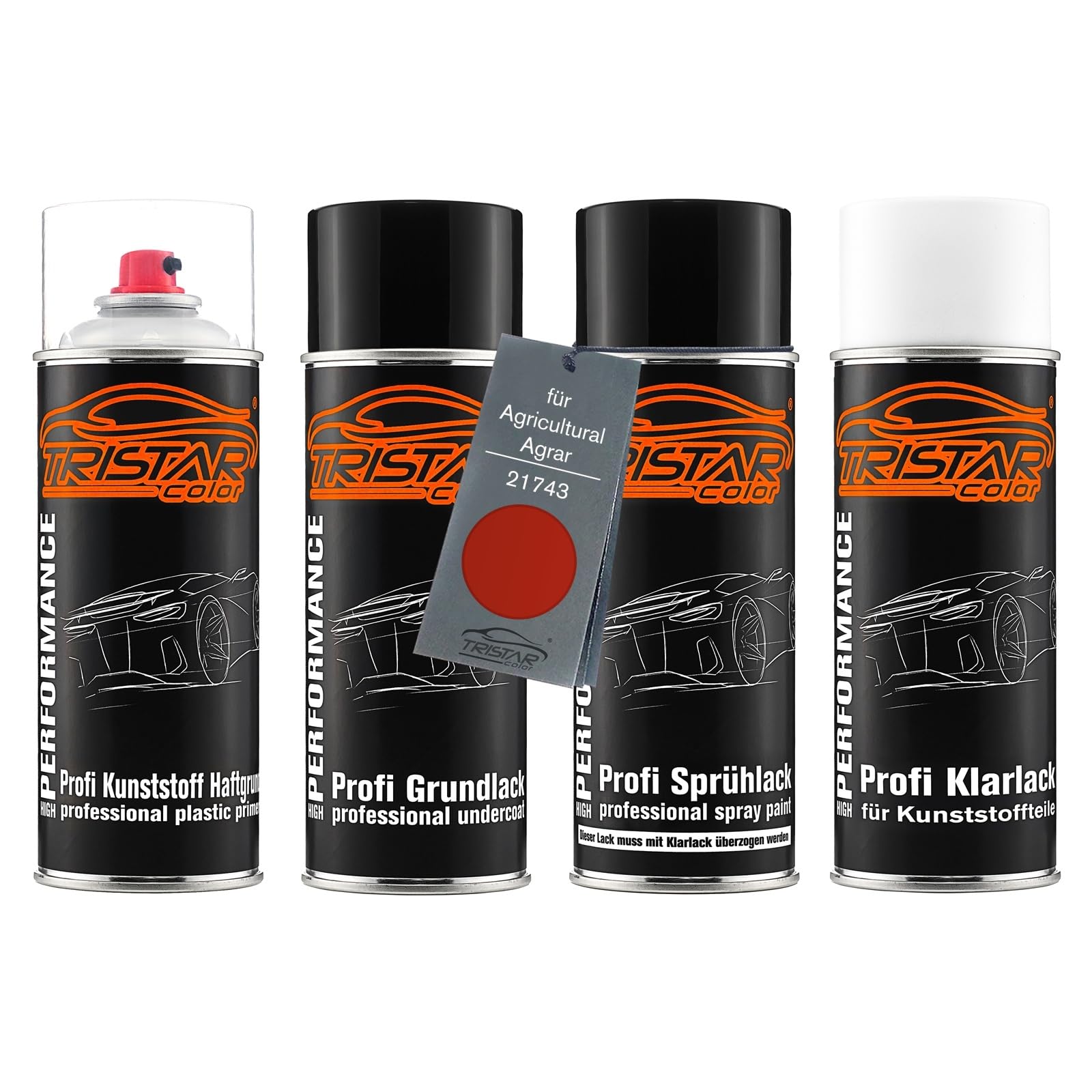 TRISTARcolor Pintura automotriz Spray plástico para Agrar 21743 JF Rood