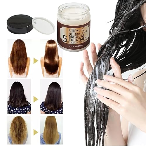 Miniatura 3 de Vikada - Mascarilla de colágeno para el cabello, tratamiento mágico nutritivo Vikada, 5 segundos para restaurar el cabello suave, 2.7 fl oz, crema