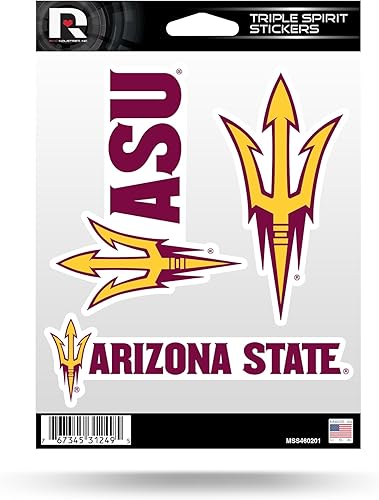 Miniatura 48 de Rico Industries NCAA - Lámina de adhesivos triple diseño de Alabama