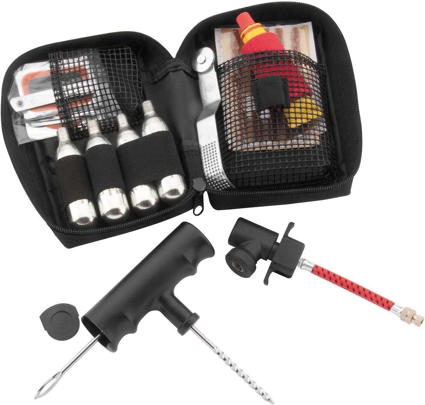 BikeMaster Tire and Tube Flat Repair Kit,Black