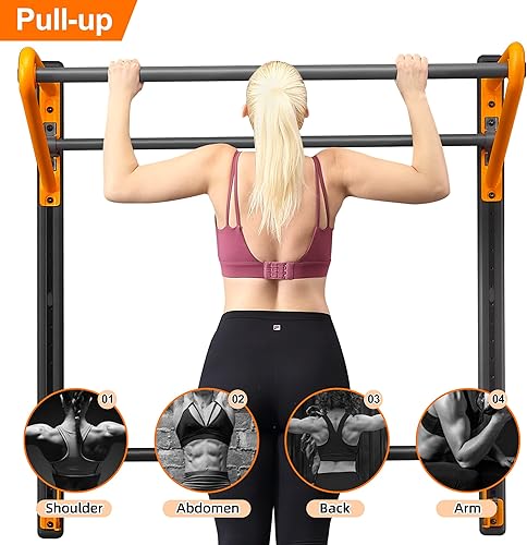 Miniatura 3 de Matrix-Athletic Barra de dominadas, soporte de fitness montado en la pared con sistema de barra de ballet, ideal para entrenamiento de suspensión y