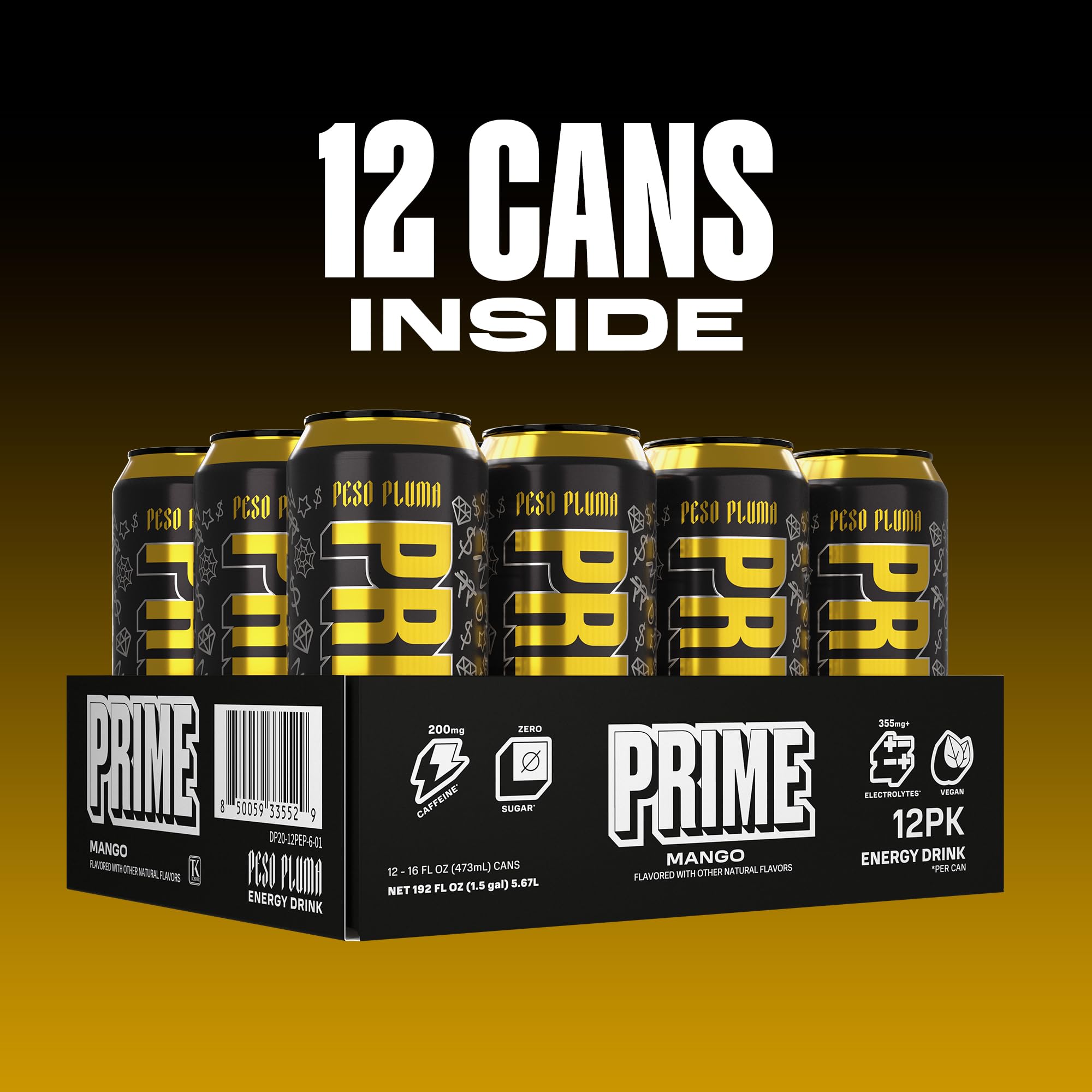 Amazon.com : PRIME Energy PESO PLUMA, Sugar Free Energy Drink