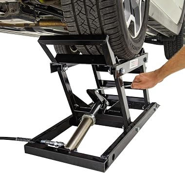 Black Widow Car Ramps for Oil Change, 3,000 lb GAWR, Hydraulic, Adjustable 615.5, Underbody Access, Pair