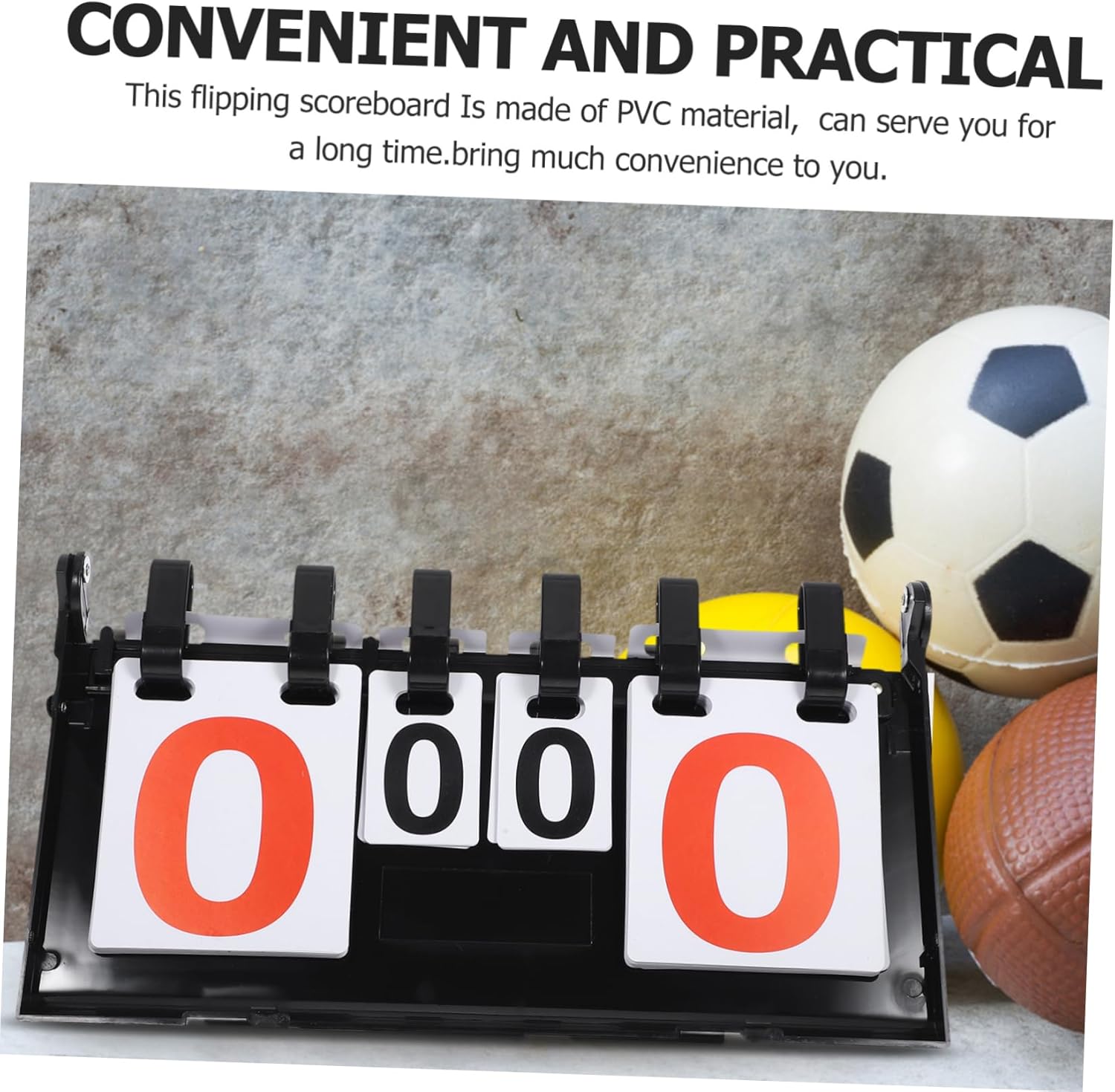 Portable Scoreboard for Basketball Tennis and Sports Games Design Printing Compact Tabletop Score Keeper for Indoor and Outdoor Use