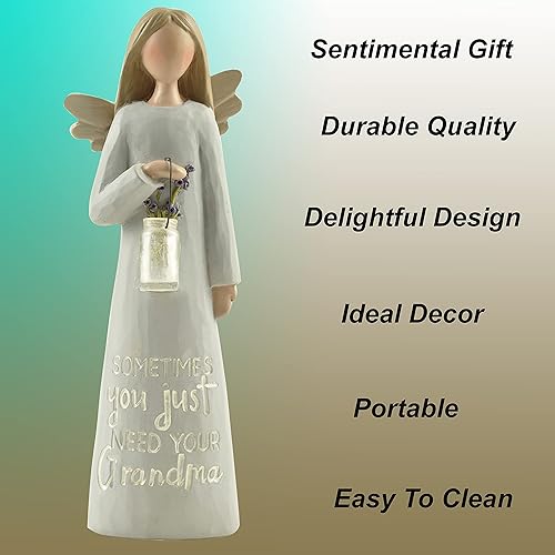 Miniatura 3 de Blossom Bucket Abuela Ángel con florero transparente