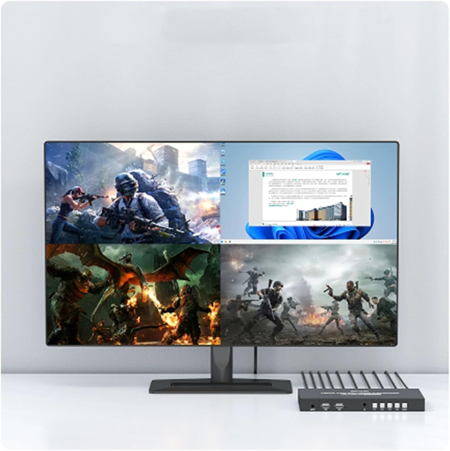 HDMIマルチビューワースイッチ 4x1、HDMIクアッドシームレススイッチャー 4イン1出力 1080P@60Hz&5ディスプレイモード対応  分割画面 テレビ/PC/STB/DVD用 IRリモコン付き HDMIマルチビューワースイッチ 4x1シームレススイッチャー クアッドマルチビューワーHDMIスイッチャー 4in1出力 4K 3