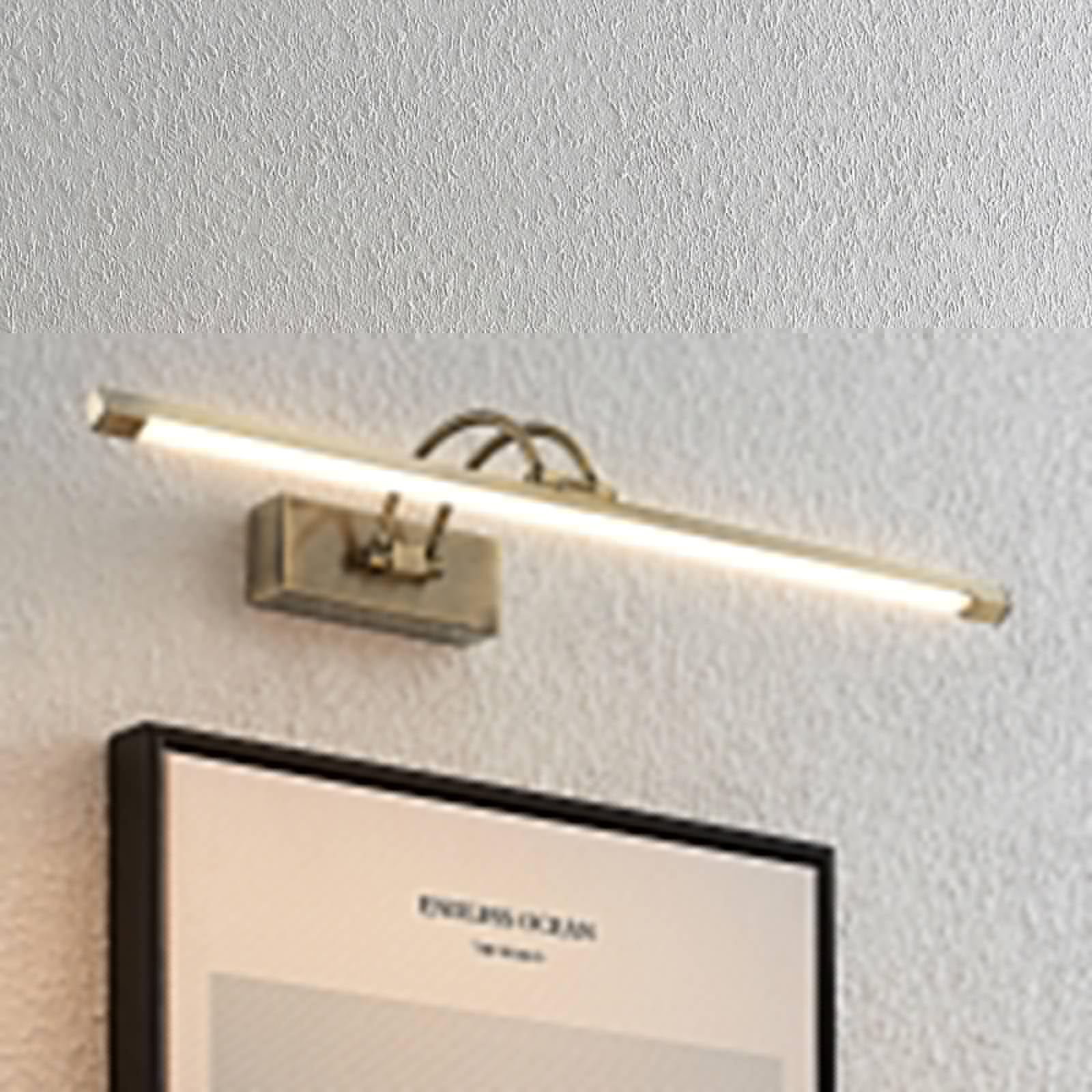 Lucande LED Wandleuchte, Wandlampe Innen Felena in Bronze aus Aluminium (1 flammig) - Bilderleuchte Wandstrahler Wandbeleuchtung Schlafzimmer/Wohnzimmer Wohnzimmerleuchte