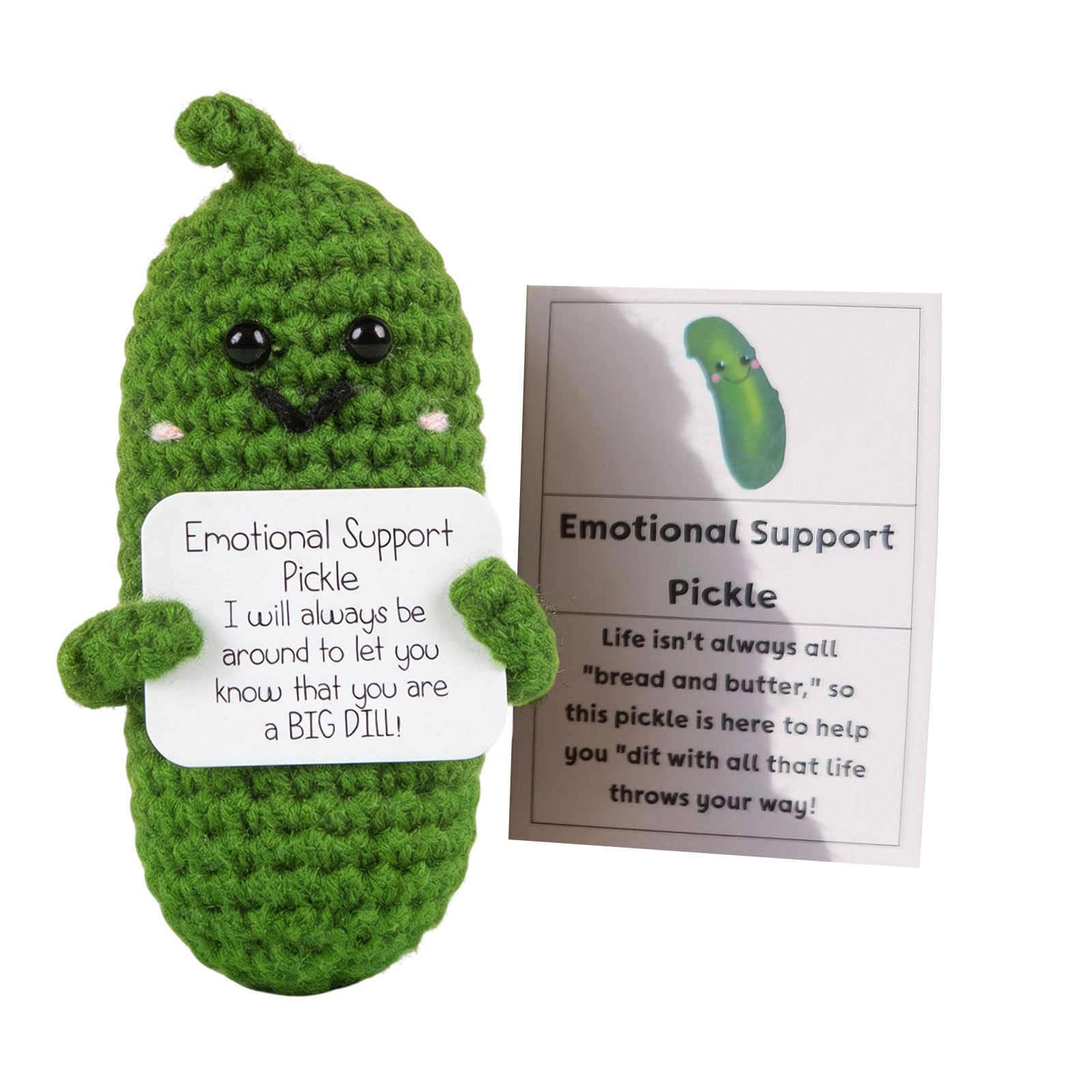 Emotional Support Pickle, Pickles, Weird Stuff, Pocket Hug Worry Dolls, Good Luck Cute Romantic Funny Gift for Women, Positive Pickle Graduation Gift,I Love You Gifts for Family Friend — image 1
