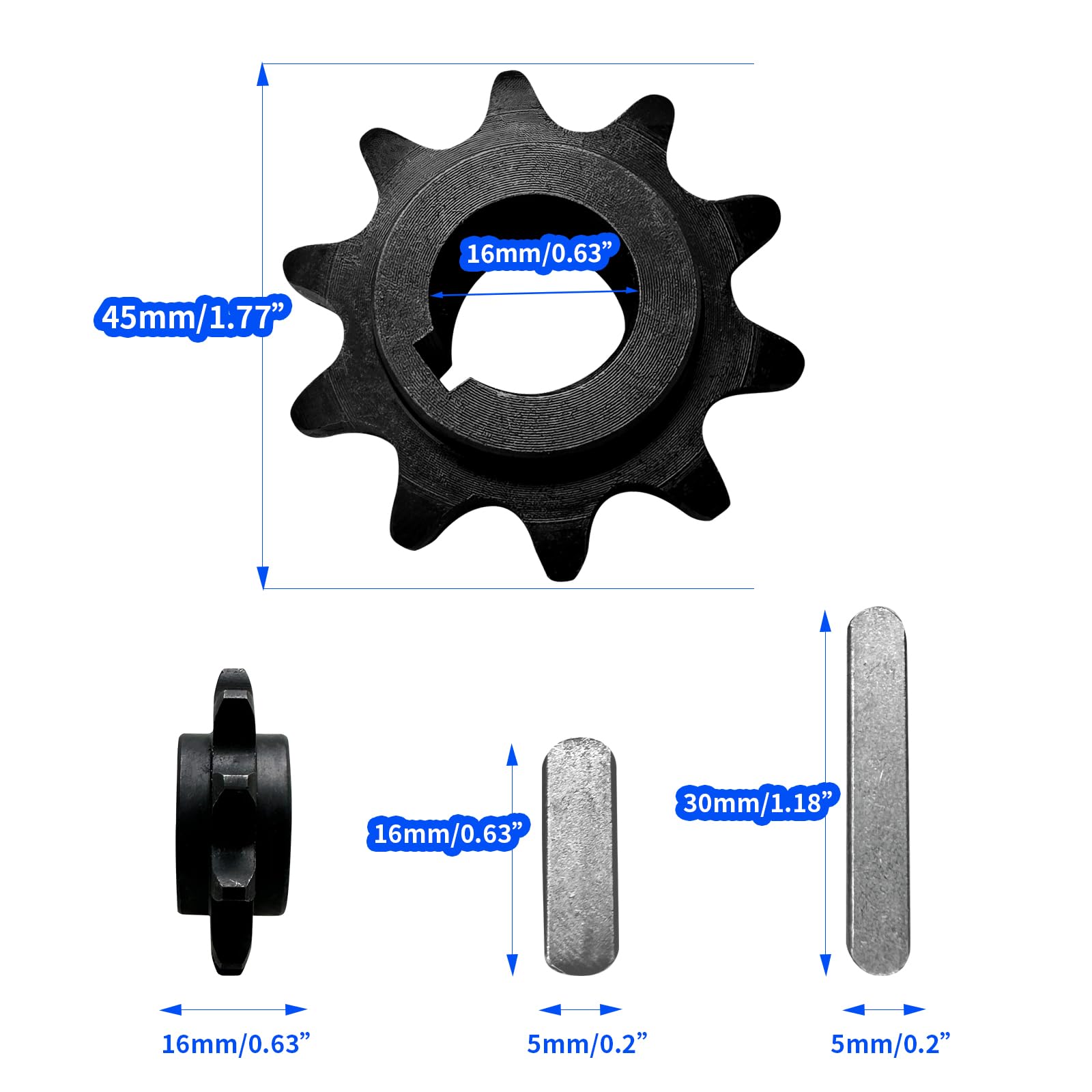 For Mini Bike 10-Tooth Sprocket Kit For Coleman CT200U/Predator