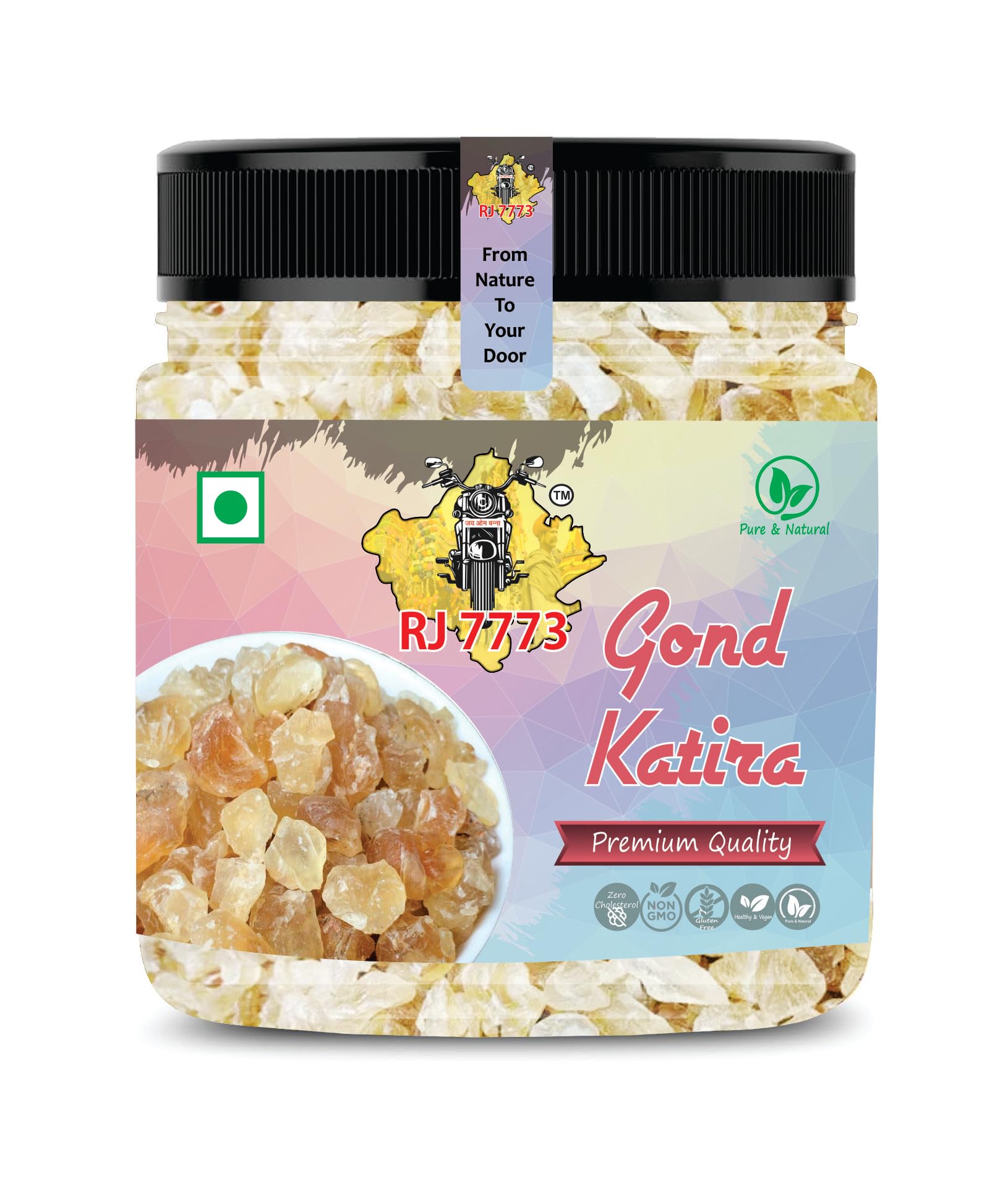 RJ7773 Organic Gond Katira Tragacanth Gum – Ayurvedic Heat Relief & Hydration Ingredient, Digestive Support, Fiber Rich Superfood for Drinks, Desserts (Gound_250g)-image-24
