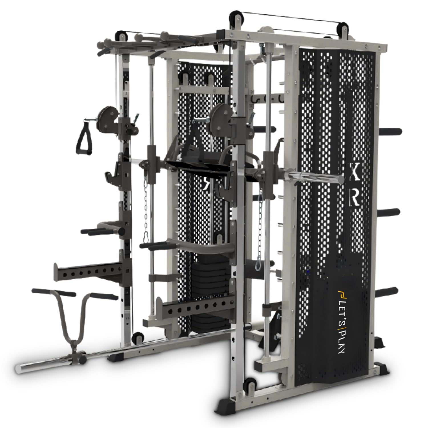 Let's Play ® Lp-0003 Commercial Multi-Functional Trainer Power Squat Rack with Smith Machine for Home/Gym Workout | Full Body Training | Lifetime Frame Warranty-image-39