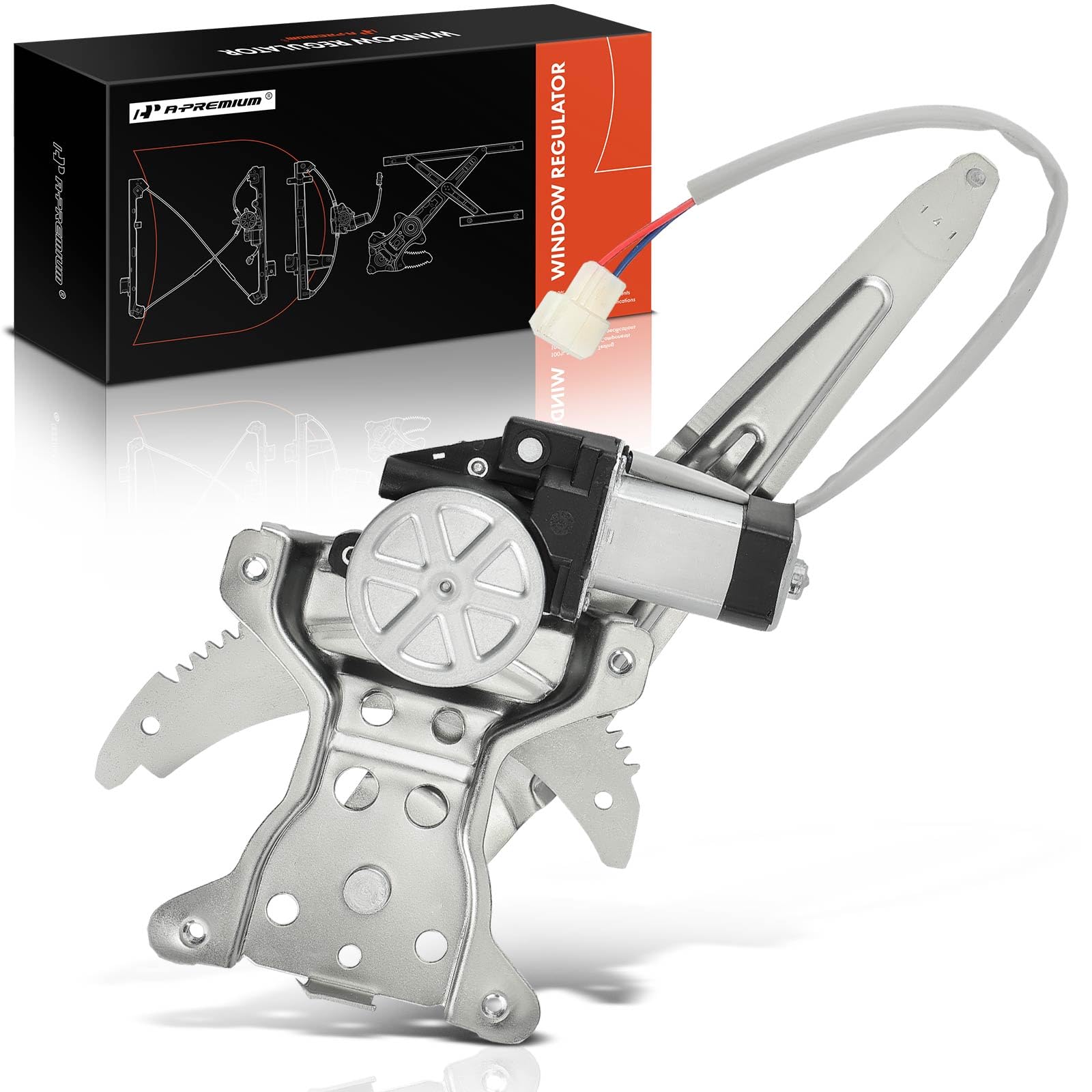 A-Premium Electric Power Window Regulator with Motor Compatible with Toyota Land Cruiser 1991-1997 & Lexus LX450 1996-1997, Rear Right Passenger Side