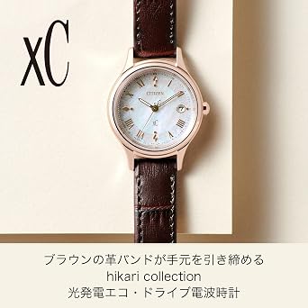 Amazon.co.jp: [CITIZEN] 腕時計 xC (電波時計/防水/白蝶貝) ES9497