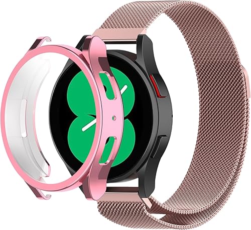 QIEMUTER Magnetic Clasp Metal Bands Compatible with Samsung Galaxy Watch 6 40mm 