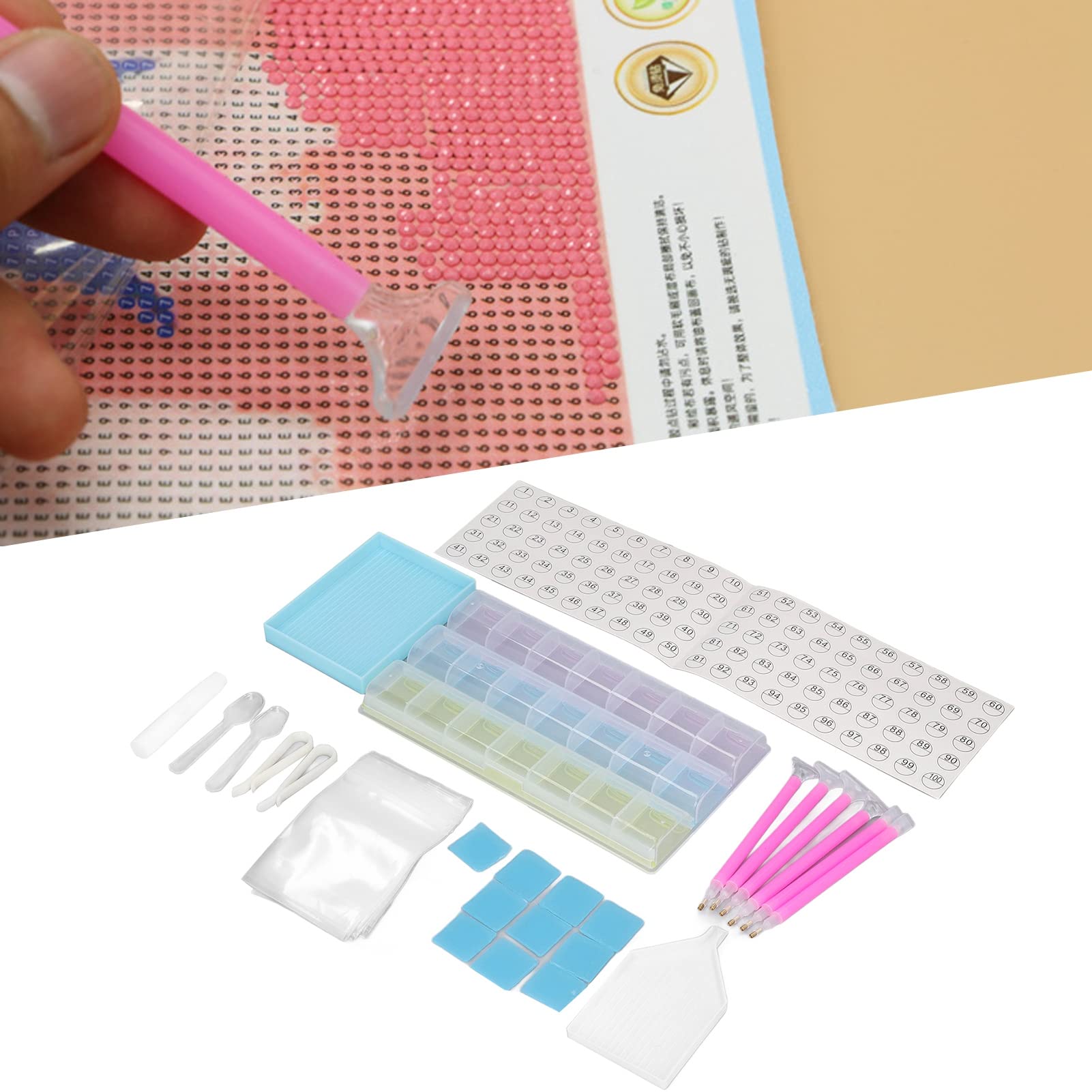 5D Diamond Painting Accessoires De Peinture Diamant Outil De Peinture Diamant Perceuse Grip Stylo Et Plateaux De Peinture Diamant