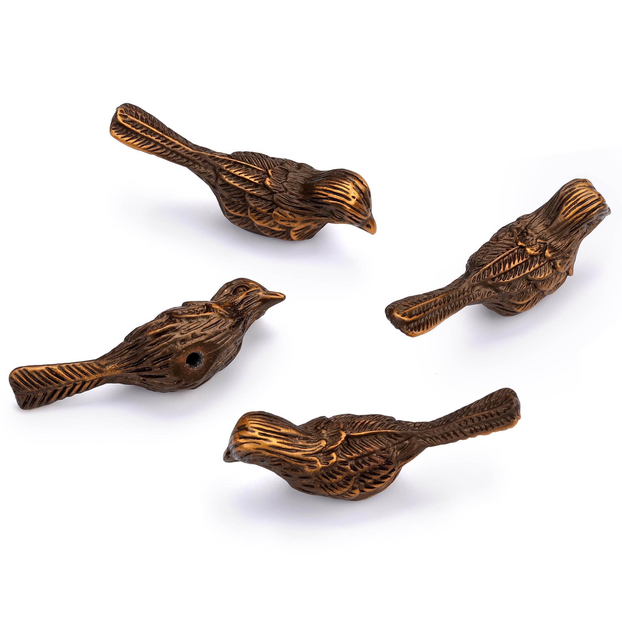 Bouton de tiroir en laiton oiseau doré pour créer un meuble plein de poésie