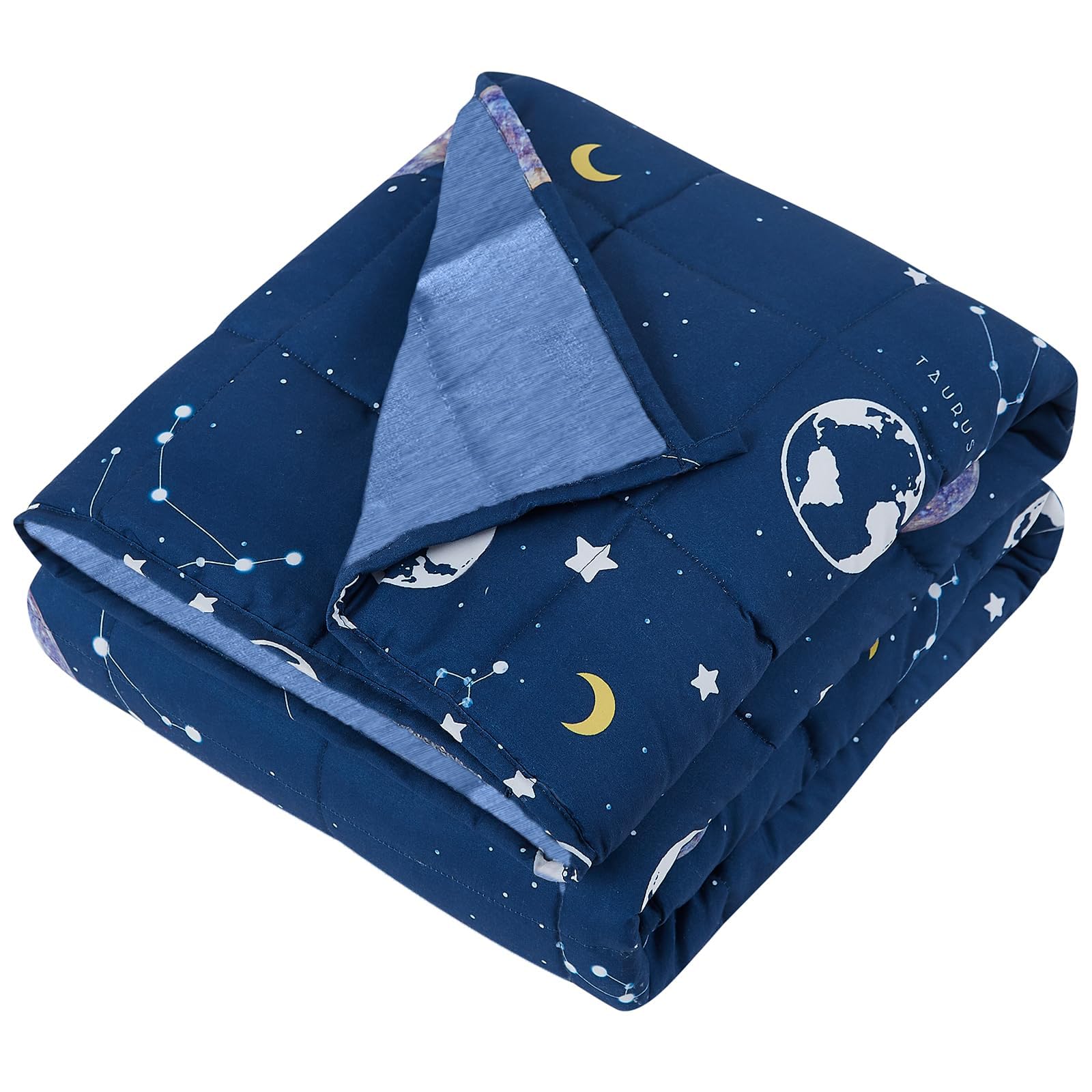 Amazon.com: HOSUKKO Weighted Blanket - 5 lbs Cooling Navy Starry