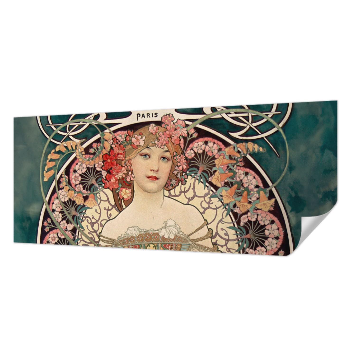 Revêtement mural autocollant 250x104 cm symétrie florale Tulup
