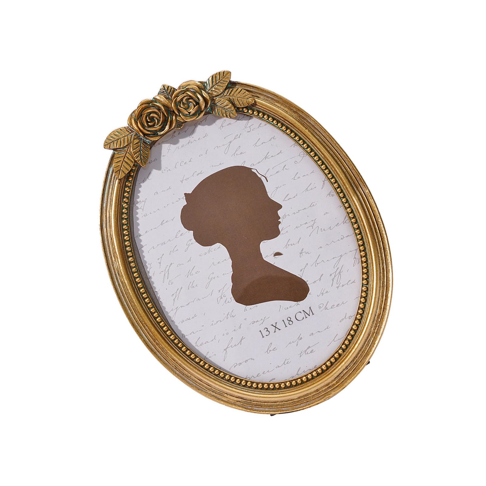 APGLSXY Antique Ornate Oval Photo Frame for Tabletop Wall Display, Retro Picture Frame, Decorative Photo Home Decors Decorative