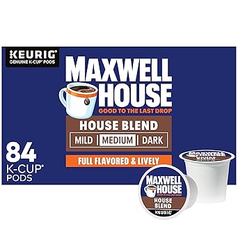 Maxwell House House Blend Medium Roast K-Cup Coffee Pods, 84 ct Box