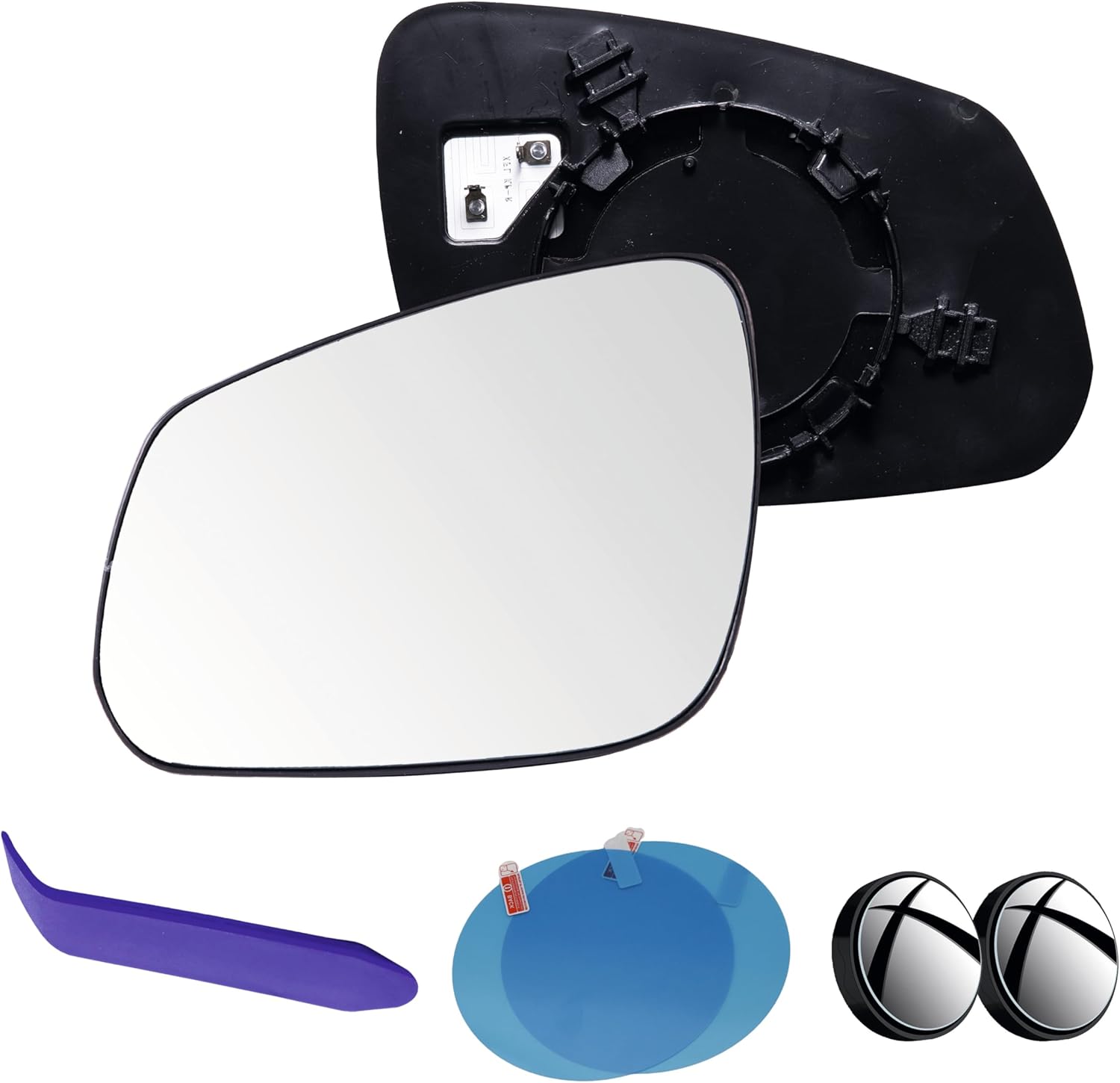 EAP Driver Side Mirror Glass Compatible With Chevrolet Spark 2016-2022, Heated, 42699572 94781624 42699574 94781628