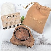 Vista 400 de MASSIVE BEADS Pulsera elástica de yoga hecha a mano con piedra natural, cristal curativo, energía, regalos para adultos unisex de 0.157 in, 0.236