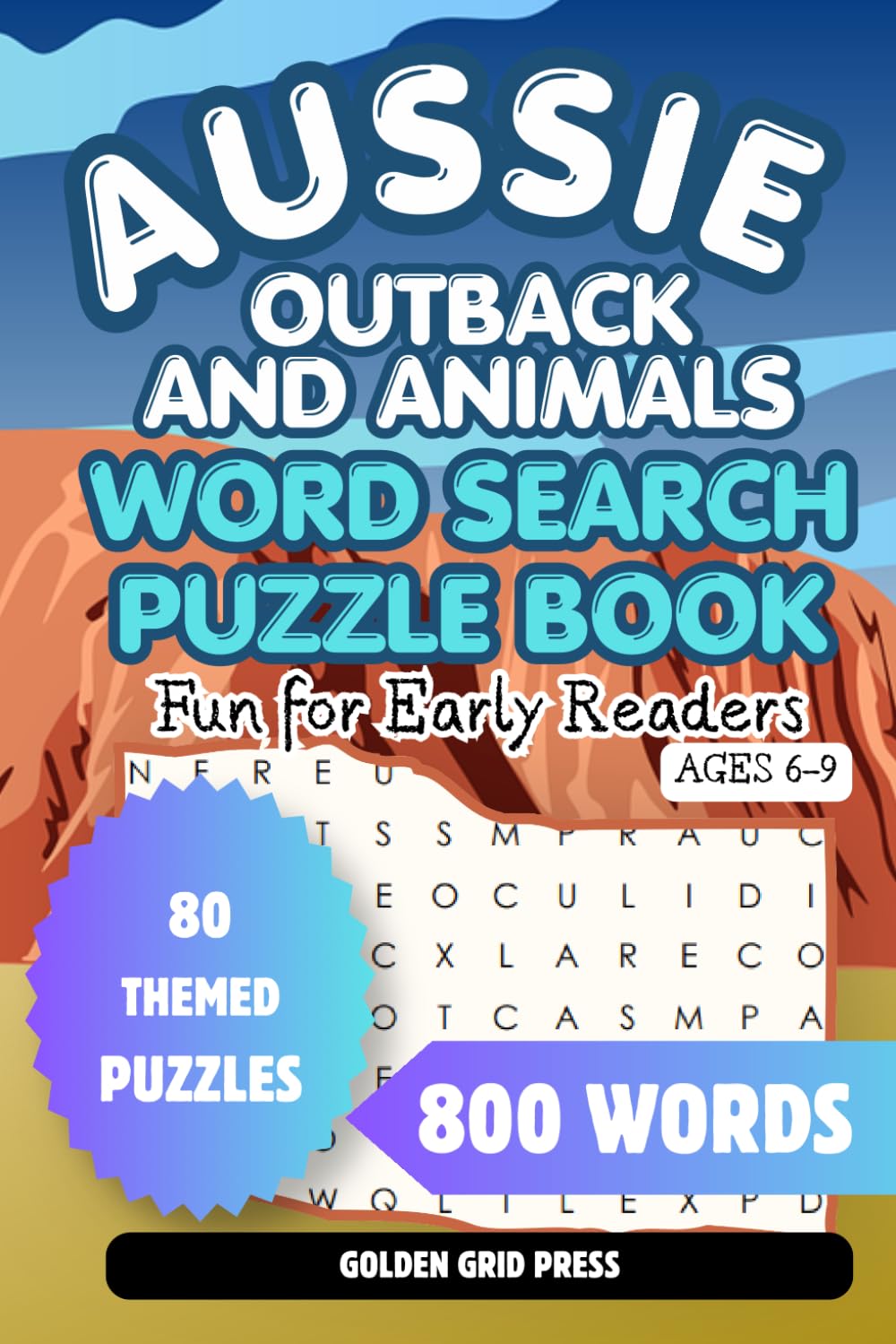 Aussie Outback and Animals Word Search Puzzle Book